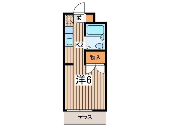 スターハイム(1K/1階)の間取り写真