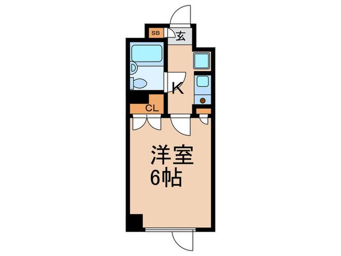 祐天寺秀永ビル(1K/4階)の間取り写真