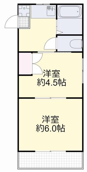 フローリッシュ神田II棟(2K/1階)の間取り写真