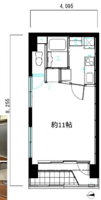 YSビル 1B(ワンルーム/1階)の間取り写真