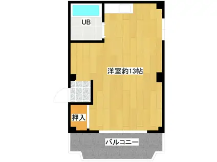 エスポワール桜塚(ワンルーム/3階)の間取り写真