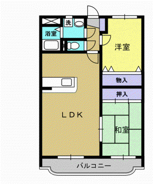 M・NOZOMI(2LDK/1階)の間取り写真