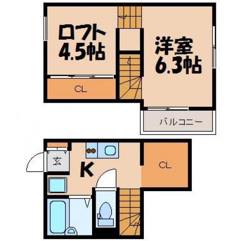 プレシャスコート(1SK/1階)の間取り写真