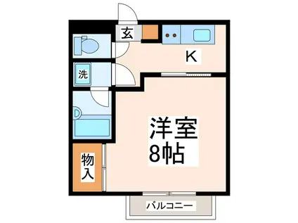 マイライフ(1K/3階)の間取り写真