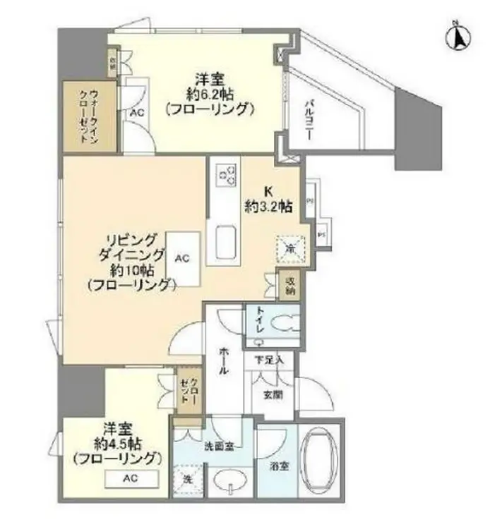 プラウドタワー白金台 34階階 間取り