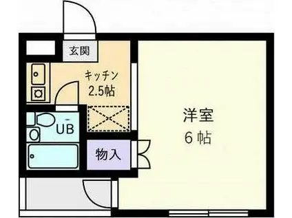 アメニティコウヤマ第11ガーデン(ワンルーム/1階)の間取り写真