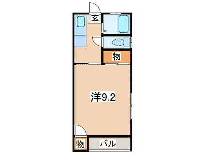 ONE′S家HOME(1K/1階)の間取り写真