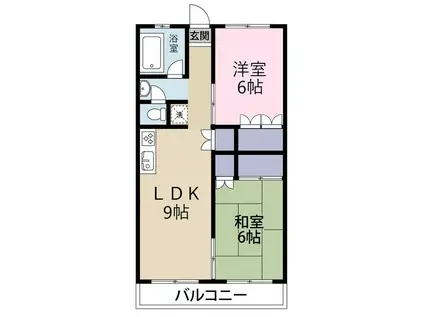 アイマンション(2LDK/3階)の間取り写真