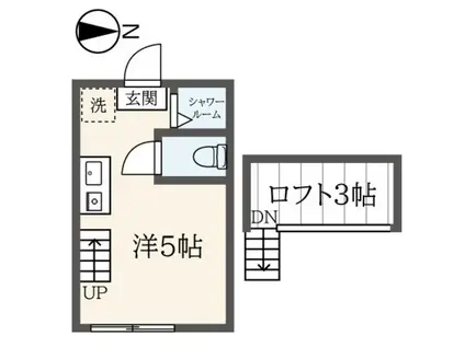 ファーストハウス梅島(ワンルーム/1階)の間取り写真