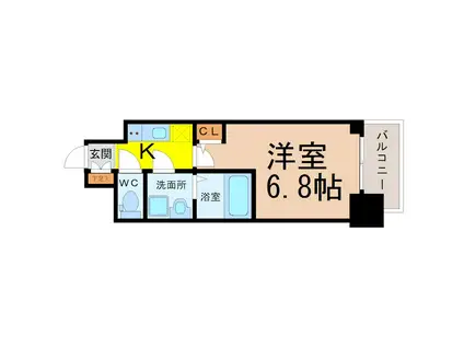 オーキッドレジデンス鶴舞(1K/5階)の間取り写真