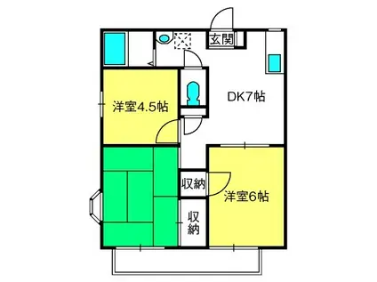 MINT HOUSE C(3DK/2階)の間取り写真