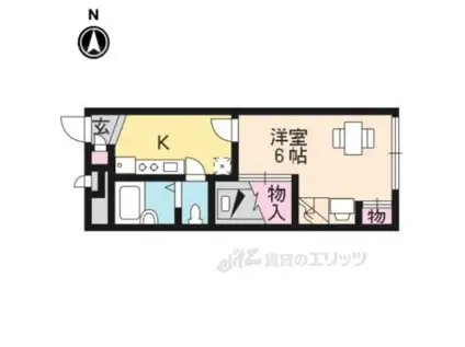 レオパレスグローバル3(1K/2階)の間取り写真