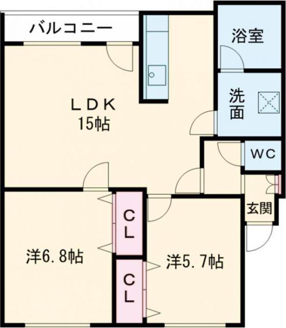 VICTORIA V(2LDK/2階)の間取り写真
