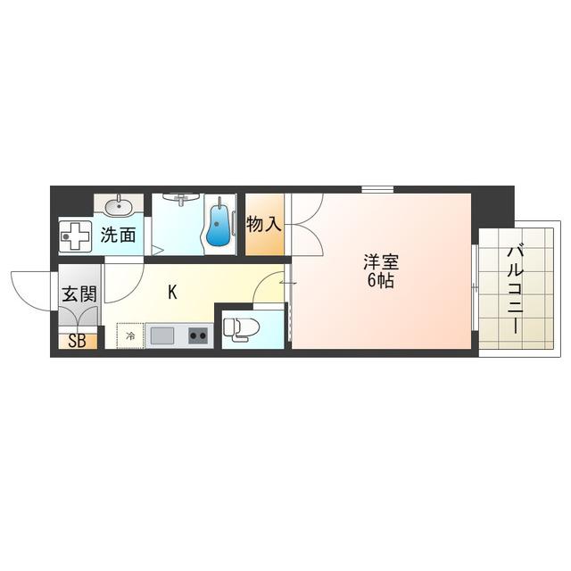 プロスプ(1K/7階)の間取り写真