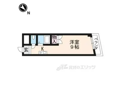 トータルエステートビル(ワンルーム/4階)の間取り写真