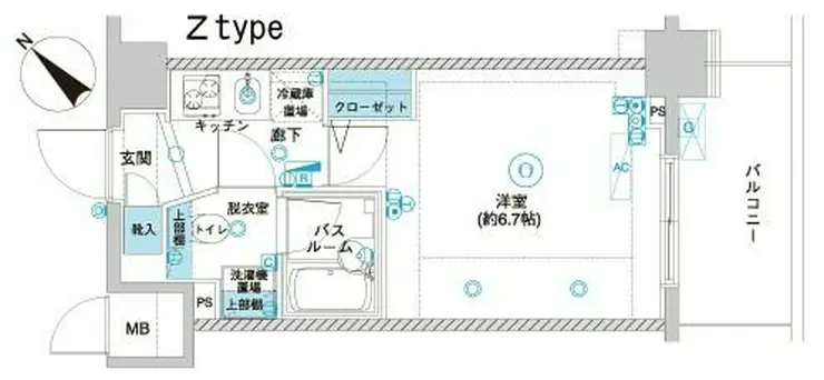 フェニックス横濱関内BAY GAIA 10階階 間取り