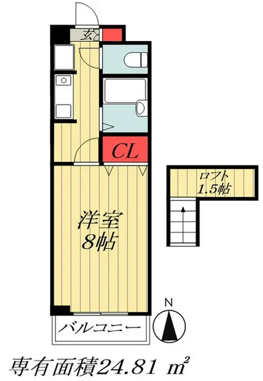 ドエル本中山 3階階 間取り
