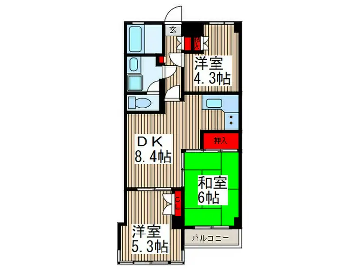 コモ・スクエア 2階階 間取り