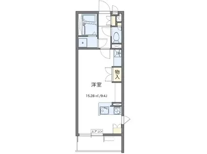 あおばII(ワンルーム/3階)の間取り写真