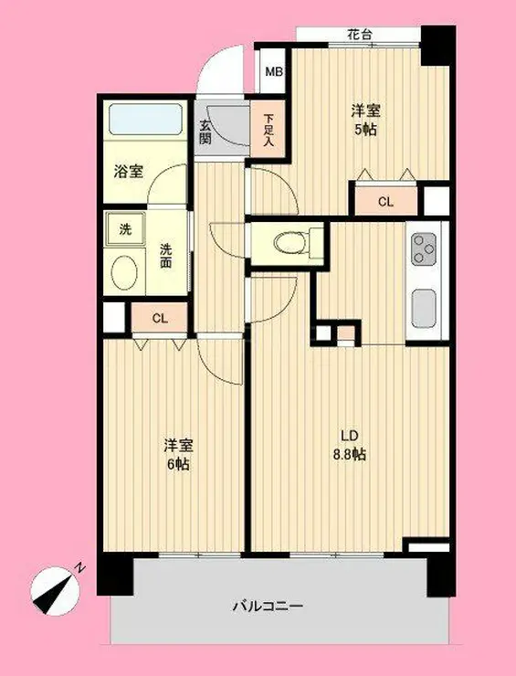 グラディート町田 8階階 間取り
