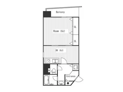 CHEZCLARA(1DK/7階)の間取り写真