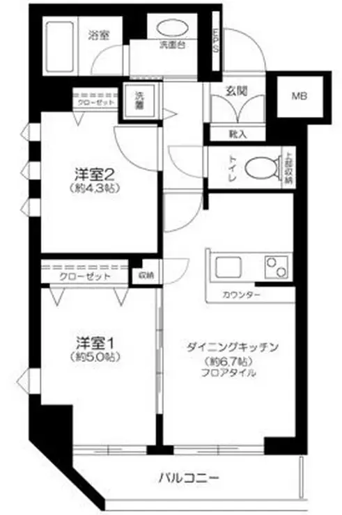 パレステュディオドルチェ日本橋イースト 10階階 間取り