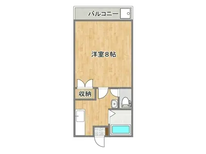 コーポ中村(1K/1階)の間取り写真