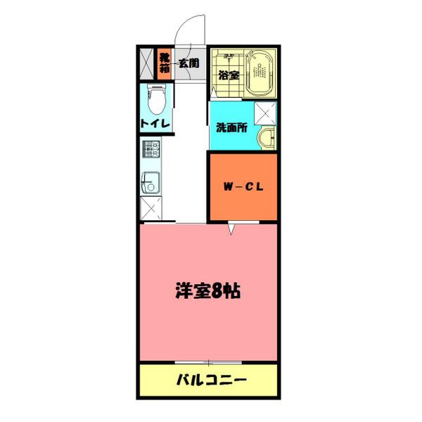 エスポォワール(1K/2階)の間取り写真