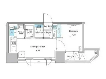 ルフォンプログレ門前仲町プレミア(1DK/3階)の間取り写真