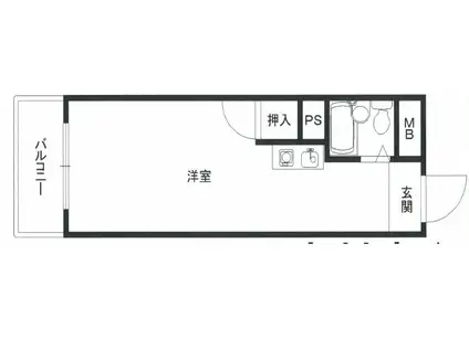 ベルメゾン井上(ワンルーム/5階)の間取り写真