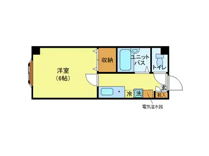 アパーテル南石堂(1K/1階)の間取り写真