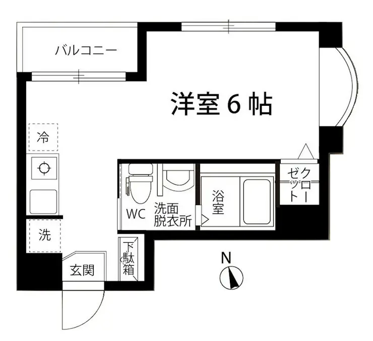 クロープ栄 1階階 間取り