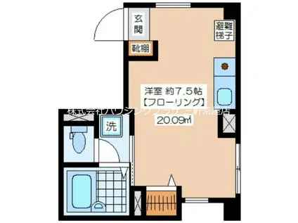 メゾン アンサンブル(ワンルーム/4階)の間取り写真