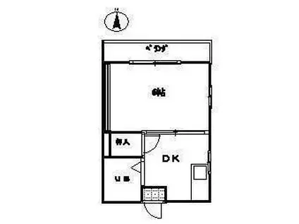 コート新北I(1K/3階)の間取り写真