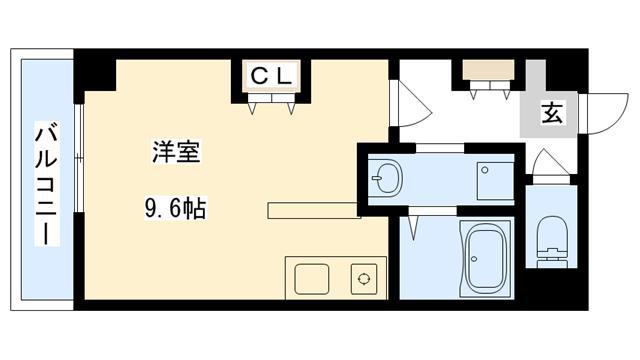 プレシャス中宮(ワンルーム/1階)の間取り写真