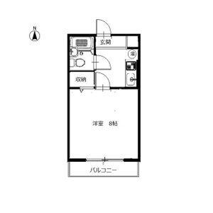 ハイツKAKIHATA(1K/1階)の間取り写真