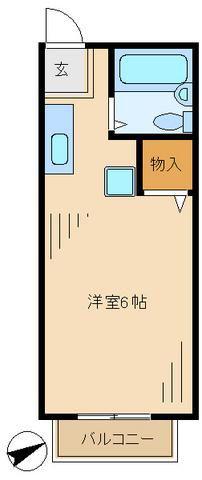サンライズSATOH(1K/4階)の間取り写真