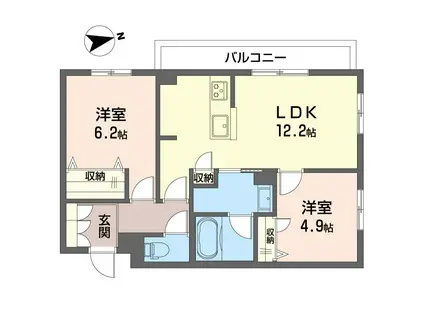 ランポポ コティ ガンダ(2LDK/1階)の間取り写真