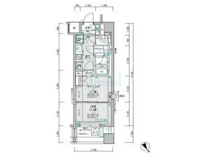 ミリアレジデンス東池袋(1DK/9階)の間取り写真