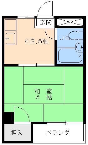 松本ビル(1K/4階)の間取り写真