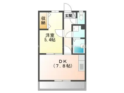 ガーデンコート平松AP(1DK/1階)の間取り写真