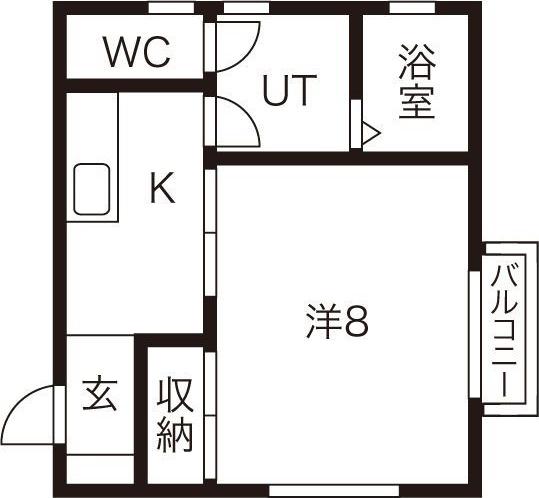 パークヒルズ(1K/1階)の間取り写真