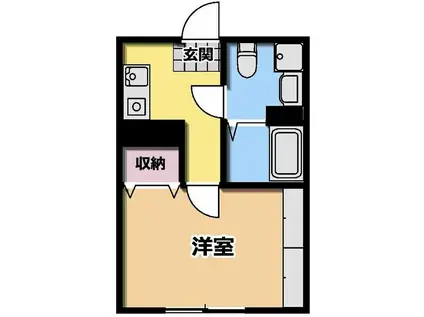 B2ND蕨(1K/3階)の間取り写真