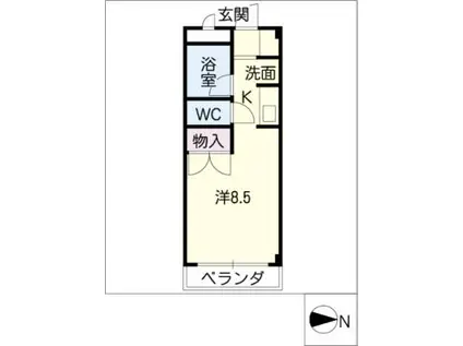 オーツゥ第2ビル(1K/4階)の間取り写真