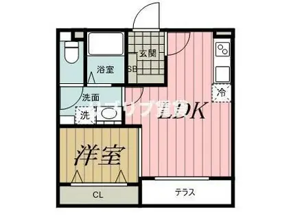 AJ千葉寺003(1LDK/1階)の間取り写真