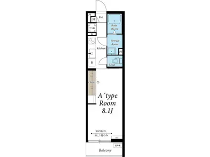 リブリパスチャー(1K/1階)の間取り写真