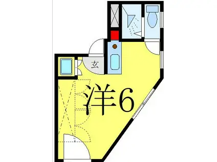 ソレイユ(ワンルーム/4階)の間取り写真