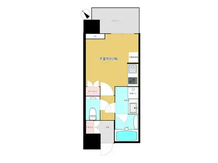 シティタワー新宿(ワンルーム/14階)の間取り写真