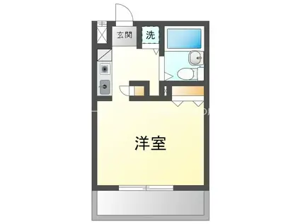 メゾン・ド・シャトー(ワンルーム/3階)の間取り写真