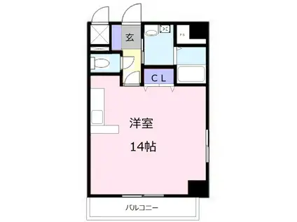 セントアビエス(ワンルーム/2階)の間取り写真